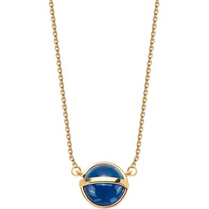 Skarabeusz - Biżuteria Yes Naszyjnik złoty z niebieskim agatem - Skarabeusz