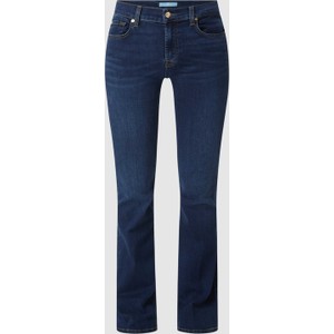 Granatowe jeansy 7 for all mankind z bawełny w street stylu