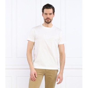 T-shirt Gant z krótkim rękawem w stylu casual z bawełny