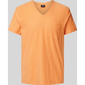 Pomarańczowy t-shirt Joop! z bawełny z krótkim rękawem