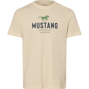 T-shirt Mustang z krótkim rękawem z nadrukiem z bawełny