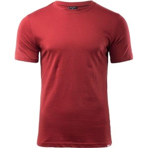 Czerwony t-shirt Hi-Tec z krótkim rękawem z bawełny w stylu casual