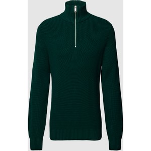 Zielony sweter McNeal ze stójką w stylu casual