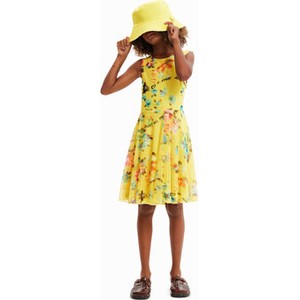 Żółta sukienka dziewczęca Desigual