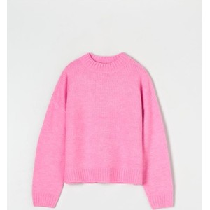 Różowy sweter Sinsay w stylu casual z dzianiny