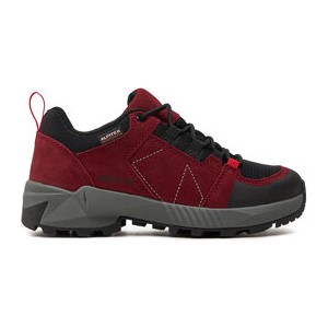 Czerwone buty trekkingowe Alpina z płaską podeszwą