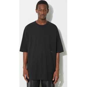 Czarny t-shirt Y-3 z bawełny z krótkim rękawem w stylu casual