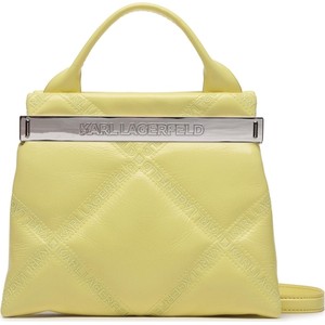 Żółta torebka Karl Lagerfeld średnia matowa