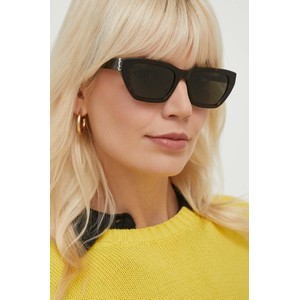 Żółte okulary damskie SAINT LAURENT