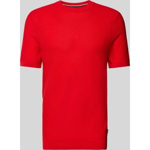 Czerwony t-shirt Hugo Boss w stylu casual z bawełny z krótkim rękawem