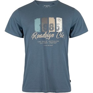 Niebieski t-shirt Roadsign z bawełny z krótkim rękawem