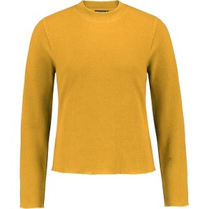 Żółta bluzka Fresh Made w stylu casual z bawełny z okrągłym dekoltem