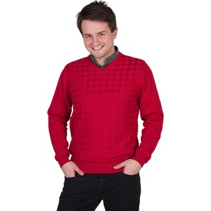 Czerwony sweter M. Lasota