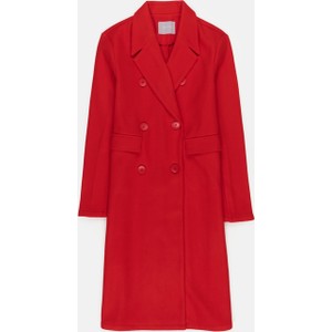 Czerwony płaszcz Gate długi w stylu casual
