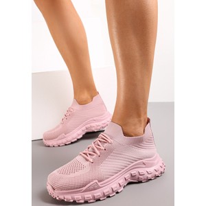 Różowe buty sportowe Renee w sportowym stylu sznurowane