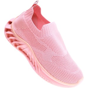 Różowe buty sportowe Pantofelek24.pl w sportowym stylu