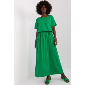 Zielona sukienka Relevance w stylu casual maxi z okrągłym dekoltem