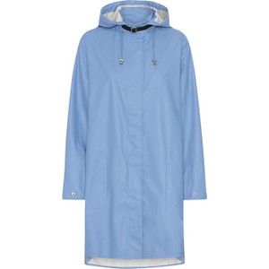 Niebieska kurtka Ilse Jacobsen długa z kapturem w stylu casual