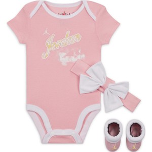 Różowe body niemowlęce Jordan dla dziewczynek
