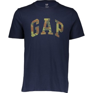 Niebieski t-shirt Gap z krótkim rękawem w młodzieżowym stylu