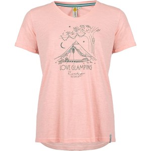 Różowy t-shirt Roadsign z krótkim rękawem z okrągłym dekoltem z bawełny
