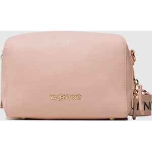 Różowa torebka Valentino by Mario Valentino na ramię w młodzieżowym stylu matowa