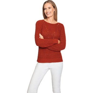 Czerwony sweter Heine w stylu casual