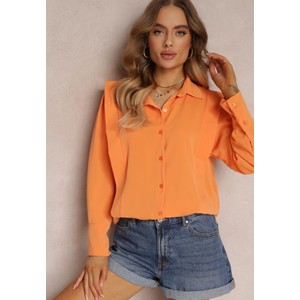 Pomarańczowa koszula Renee z długim rękawem
