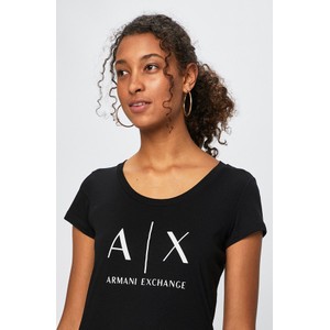 Czarna bluzka Armani Exchange w młodzieżowym stylu z bawełny