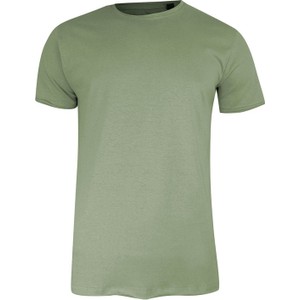 Zielony t-shirt Brave Soul z bawełny z krótkim rękawem w stylu casual
