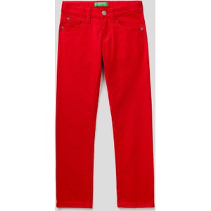 Czerwone spodnie dziecięce United Colors Of Benetton dla chłopców