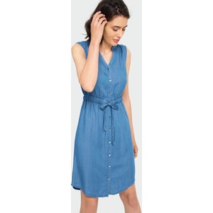 Niebieska sukienka Greenpoint w stylu casual bez rękawów mini