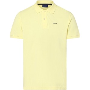 Żółty t-shirt Gant z krótkim rękawem w stylu klasycznym