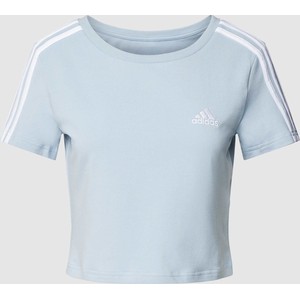 Niebieski t-shirt Adidas Sportswear z bawełny