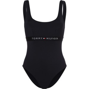 Czarny strój kąpielowy Tommy Hilfiger w sportowym stylu