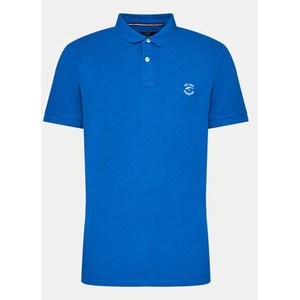 Niebieska koszulka polo MODIVO w stylu casual z krótkim rękawem