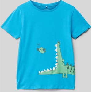 Niebieska koszulka dziecięca Name it dla chłopców