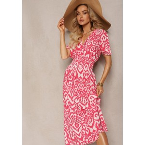 Różowa sukienka Renee maxi w stylu casual