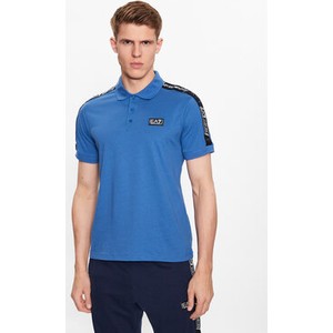 Niebieska koszulka polo Emporio Armani w stylu casual