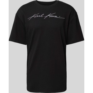 Czarny t-shirt Karl Kani z bawełny w młodzieżowym stylu
