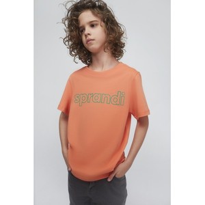 Pomarańczowa koszulka dziecięca Sprandi z krótkim rękawem