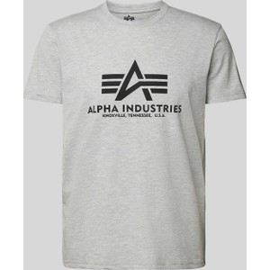 T-shirt Alpha Industries w młodzieżowym stylu z nadrukiem z krótkim rękawem