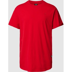 Czerwony t-shirt G-Star Raw w stylu casual z nadrukiem