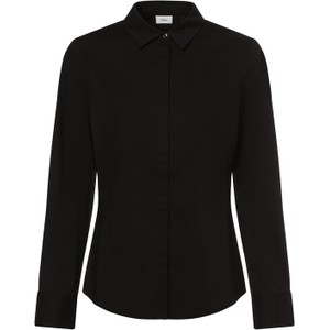 Czarna bluzka S.Oliver Black Label z dekoltem w kształcie litery v w stylu casual z bawełny