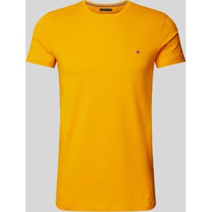 Pomarańczowy t-shirt Tommy Hilfiger z krótkim rękawem