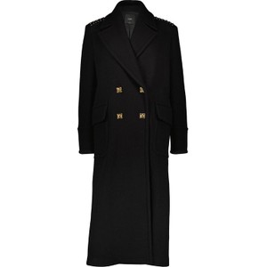 Czarny płaszcz Pinko bez kaptura przejściowa w stylu casual