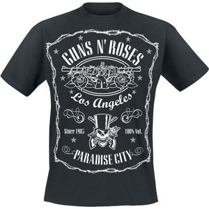 Czarny t-shirt Guns N' Roses z krótkim rękawem z bawełny