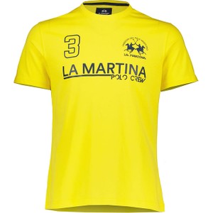 T-shirt La Martina w młodzieżowym stylu z krótkim rękawem z bawełny