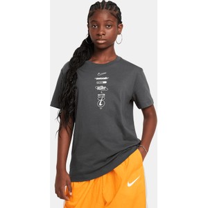 Bluzka dziecięca Nike z krótkim rękawem dla dziewczynek z bawełny