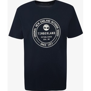 Granatowy t-shirt Timberland z krótkim rękawem
